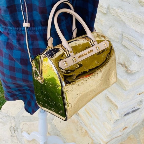 NWT Michael Kors Metallic Mirrored Satchel&wallet - Picture 14 of 14